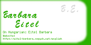 barbara eitel business card